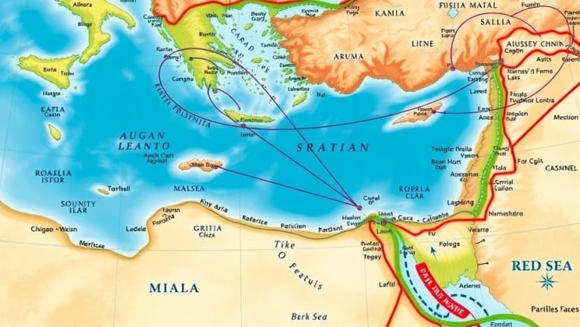 Röda havet karta och vad den visar